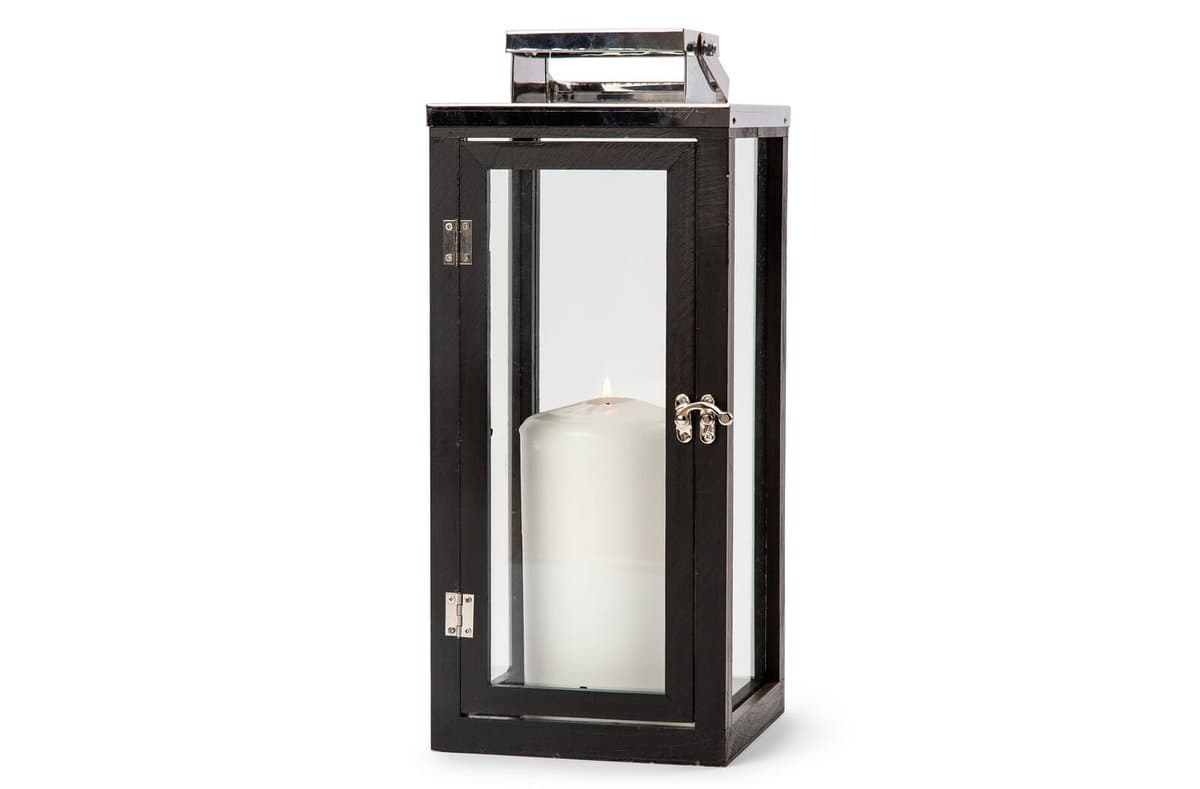 Orrefors Jernverk stainless steel lantern with wood 3