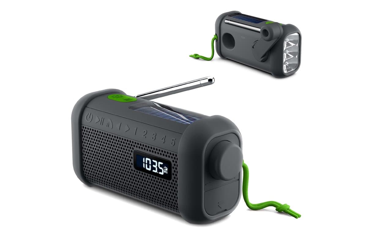 MH-08 | Muse Emergency Radio bluetooth speaker with solar and wind-up mechanism