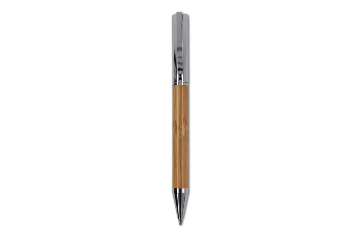 Metal ball pen and rollerball set bamboo in gift box 4