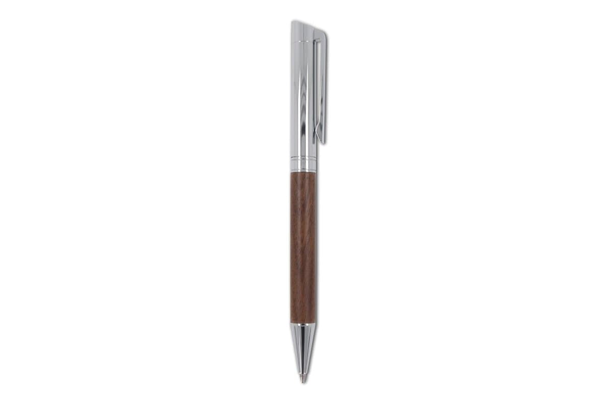 Metal ball pen and rollerball set walnut wood in gift box 5