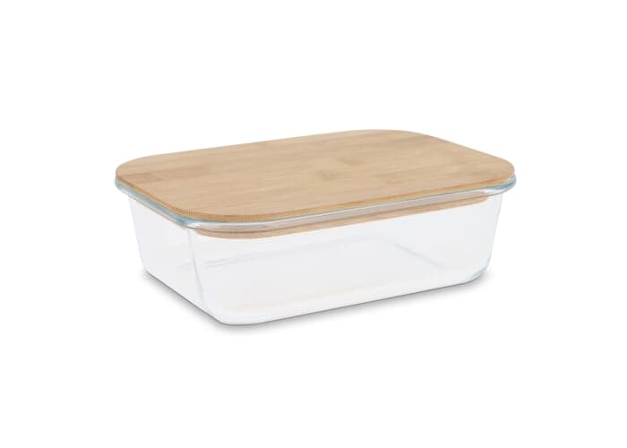 Lunch box glass with bamboo lid 2