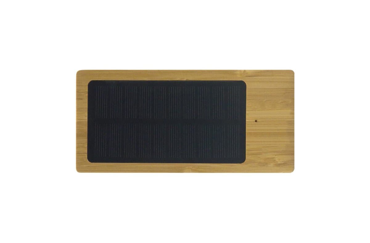Powerbank Bamboo with Solar Panel 8000mAh 5