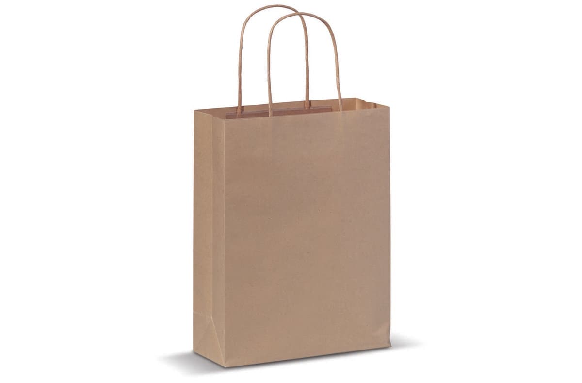 Paper bag with twisted handles 90g/m² 18x8x22cm 5