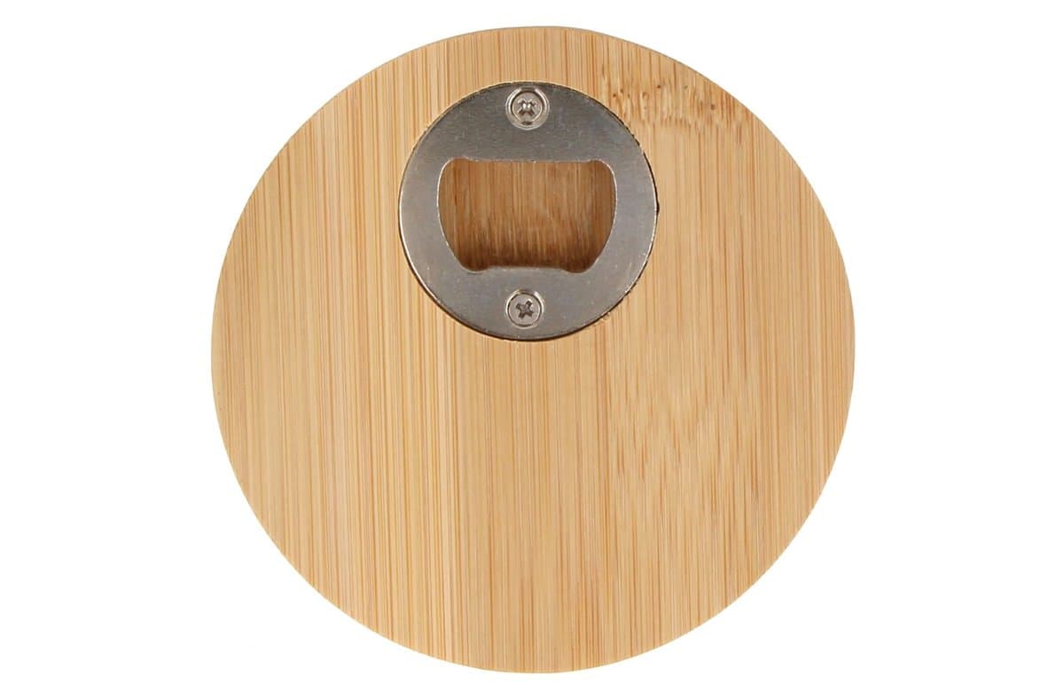 Bamboo coaster & bottle opener 5