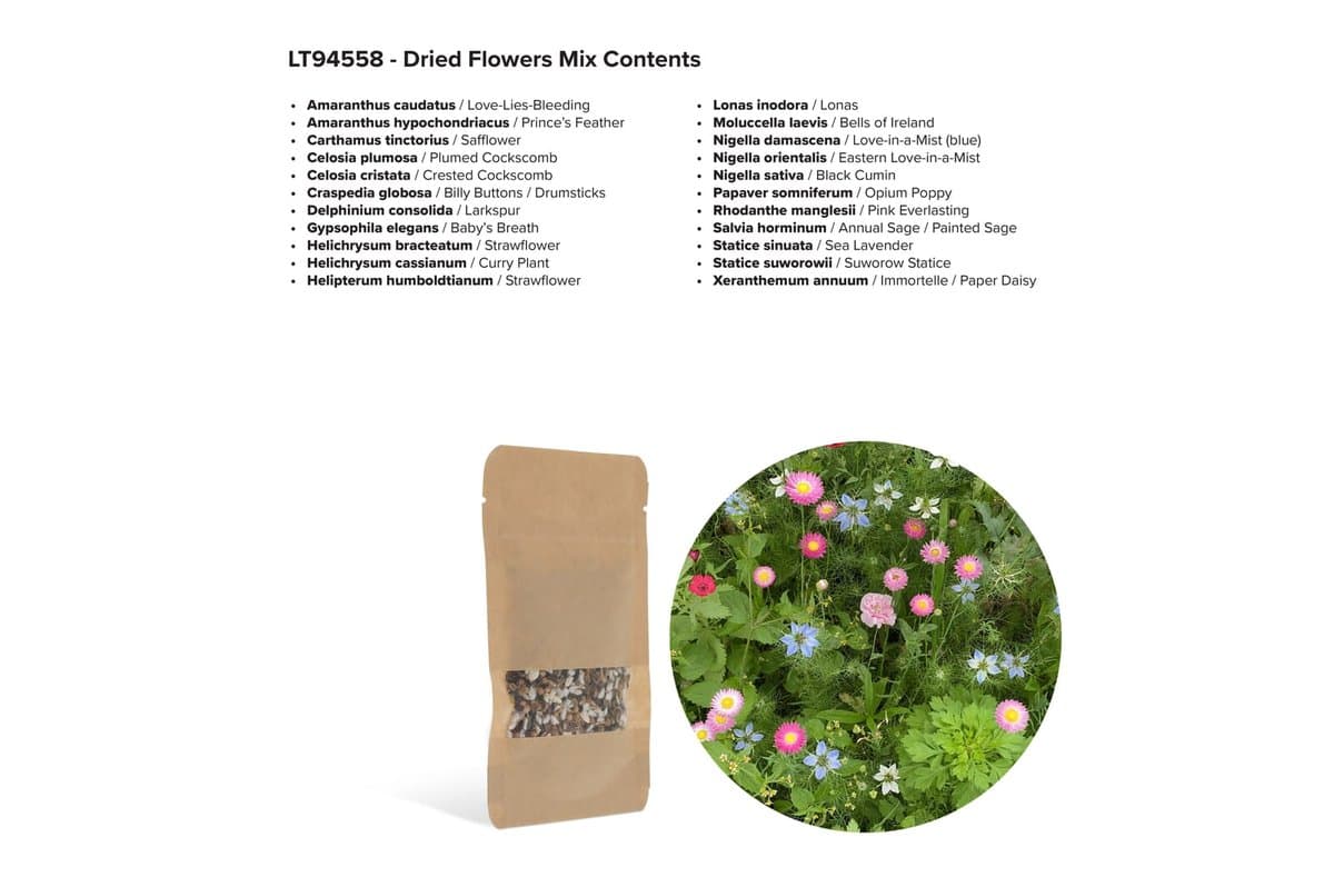 Seed bags dried flowers 4 gram 4