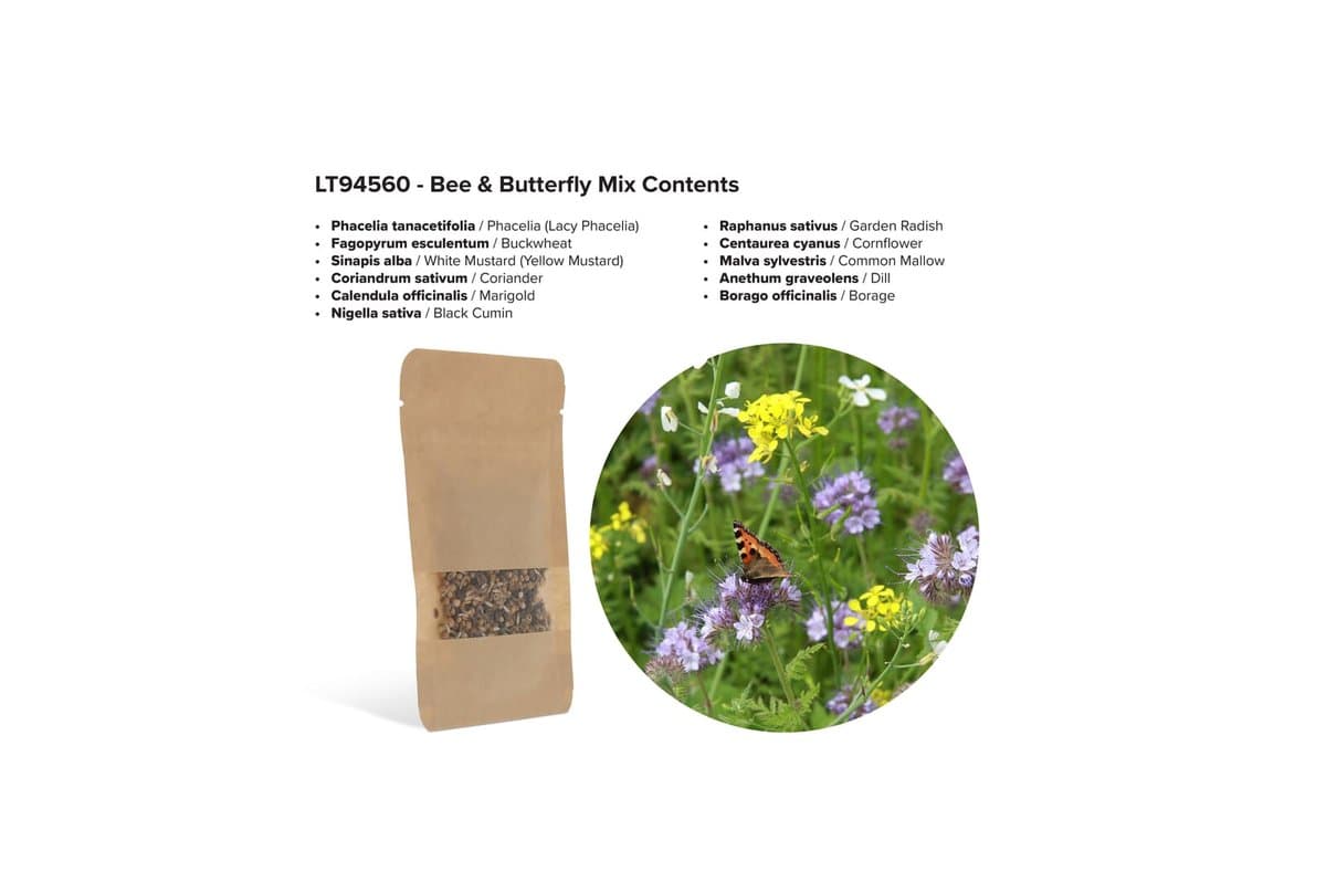 Seed bags bee & butterfly flowers 4 gram 4