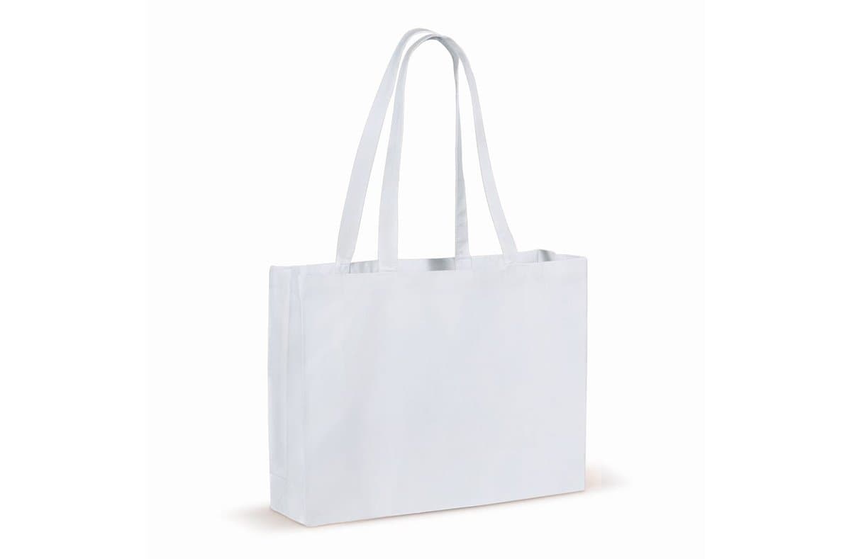 Recycled cotton bag with gusset 140g/m² 49x14x37cm 2