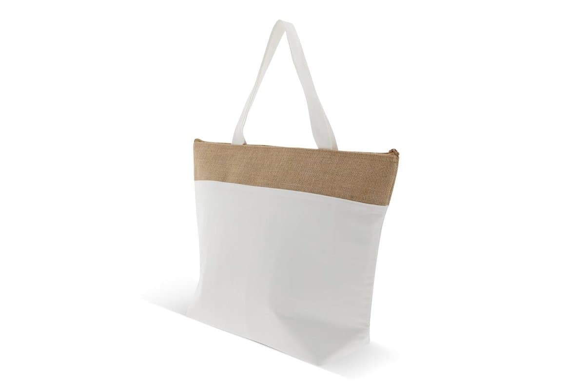 Beach cooler bag cotton/jute 43x33x14 cm 2