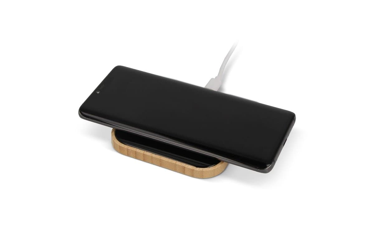 Wireless charger bamboo & glass 10W 5