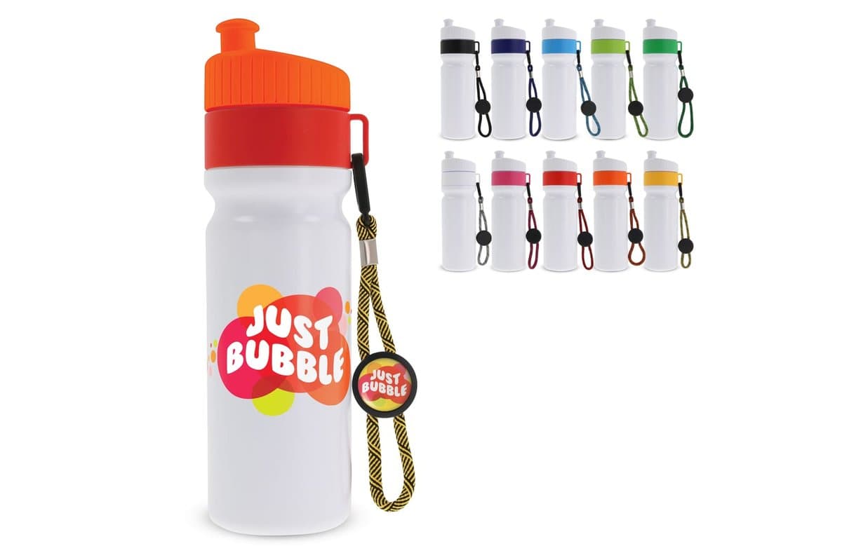 Sports bottle with edge and cord 750ml 1