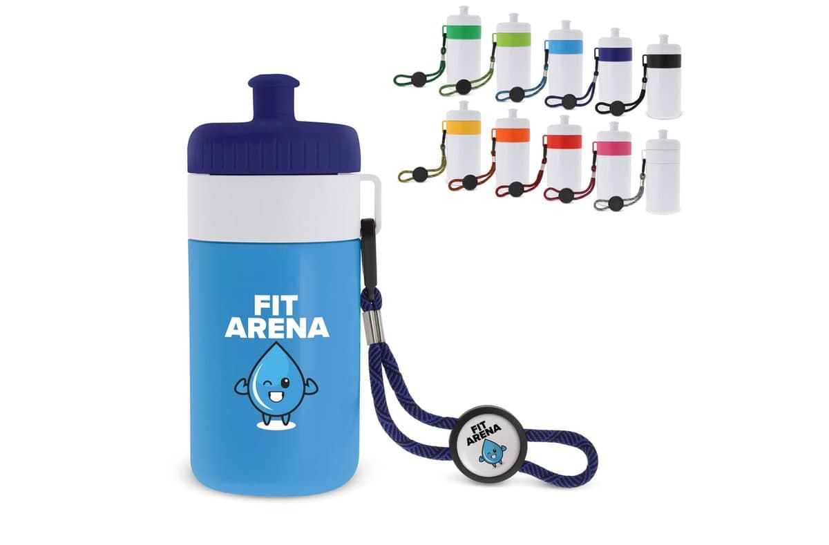Sports bottle with edge and cord 500ml 1