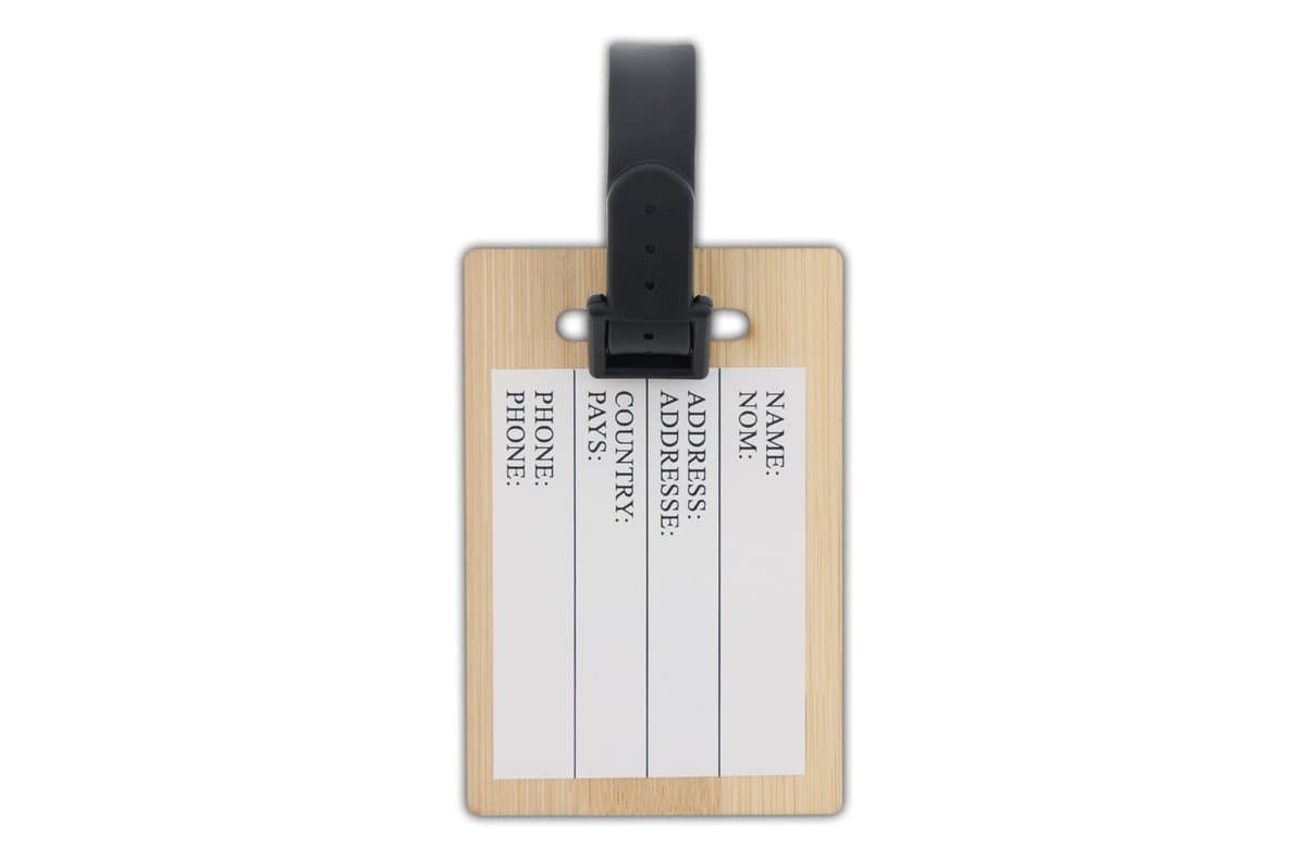 Luggage tag bamboo 4