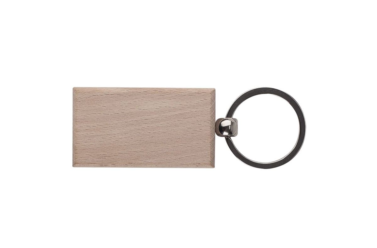Key ring wood rectangular 4