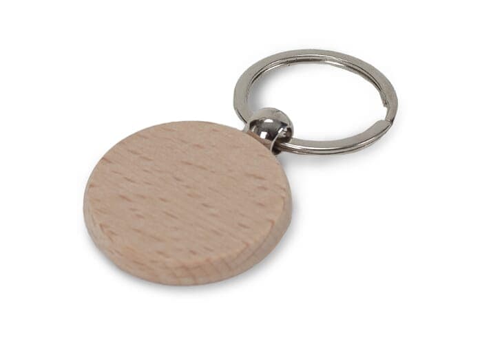 Key ring wood round Ø40mm 2