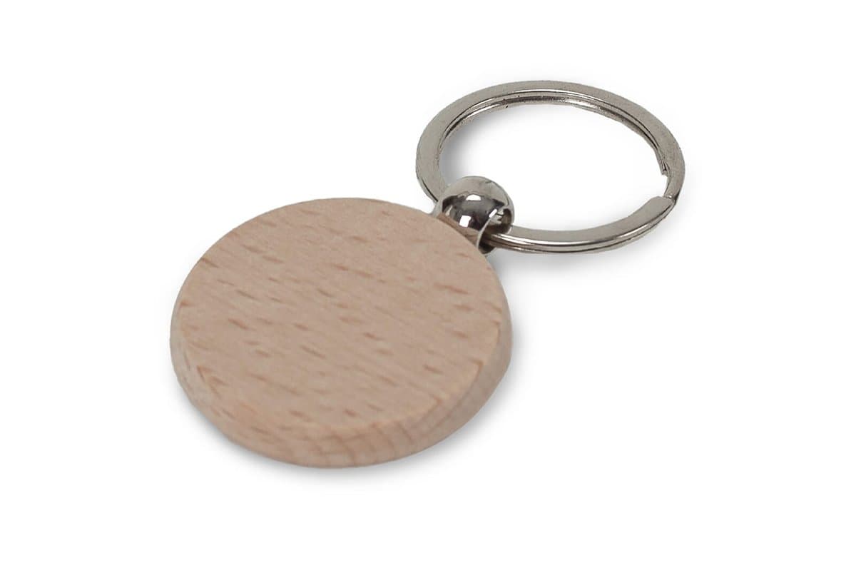 Key ring wood round Ø40mm 3