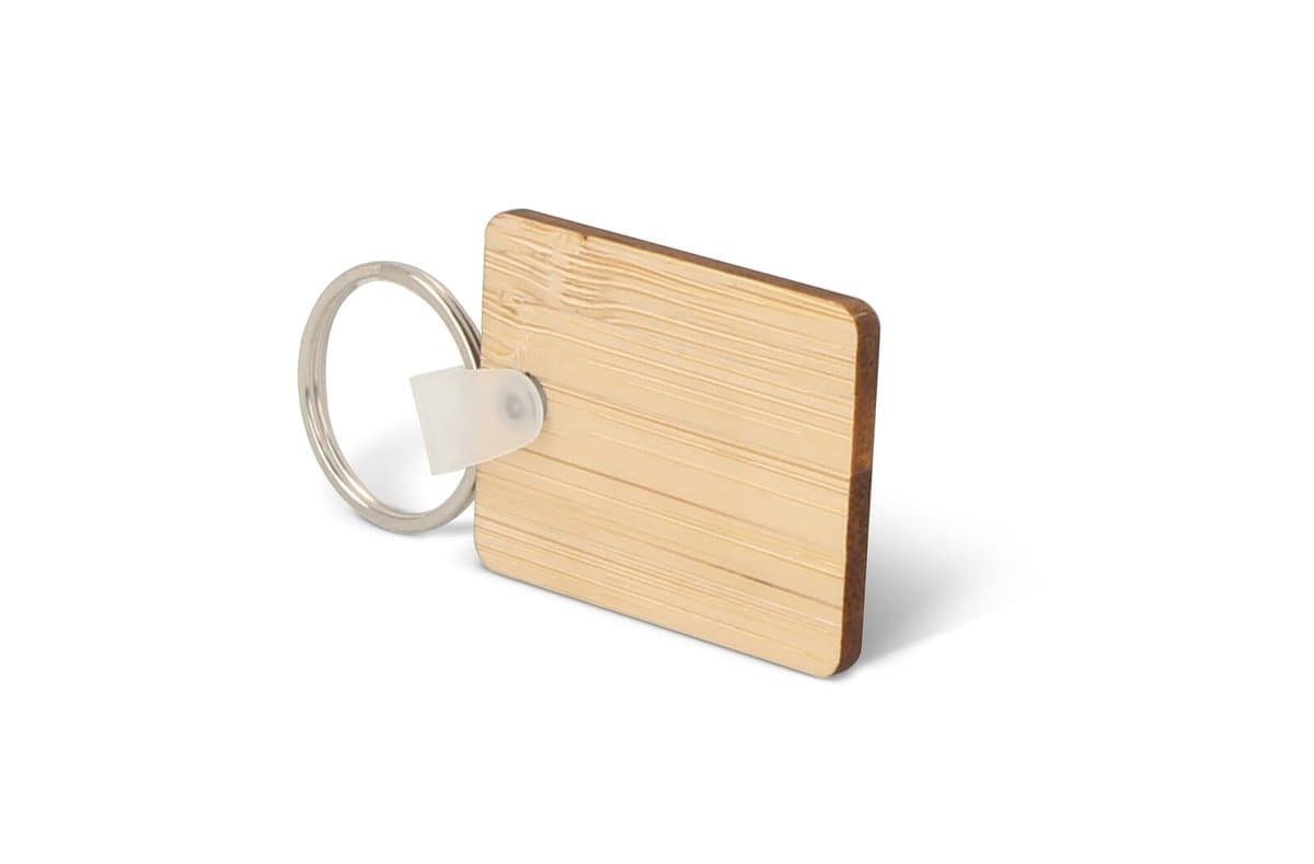Keyring Bamboo rectangular 3