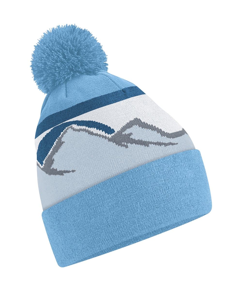 Mountain peaks pom pom beanie 4