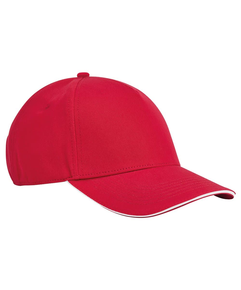 EarthAware® classic organic cotton 5-panel cap – sandwich peak 5