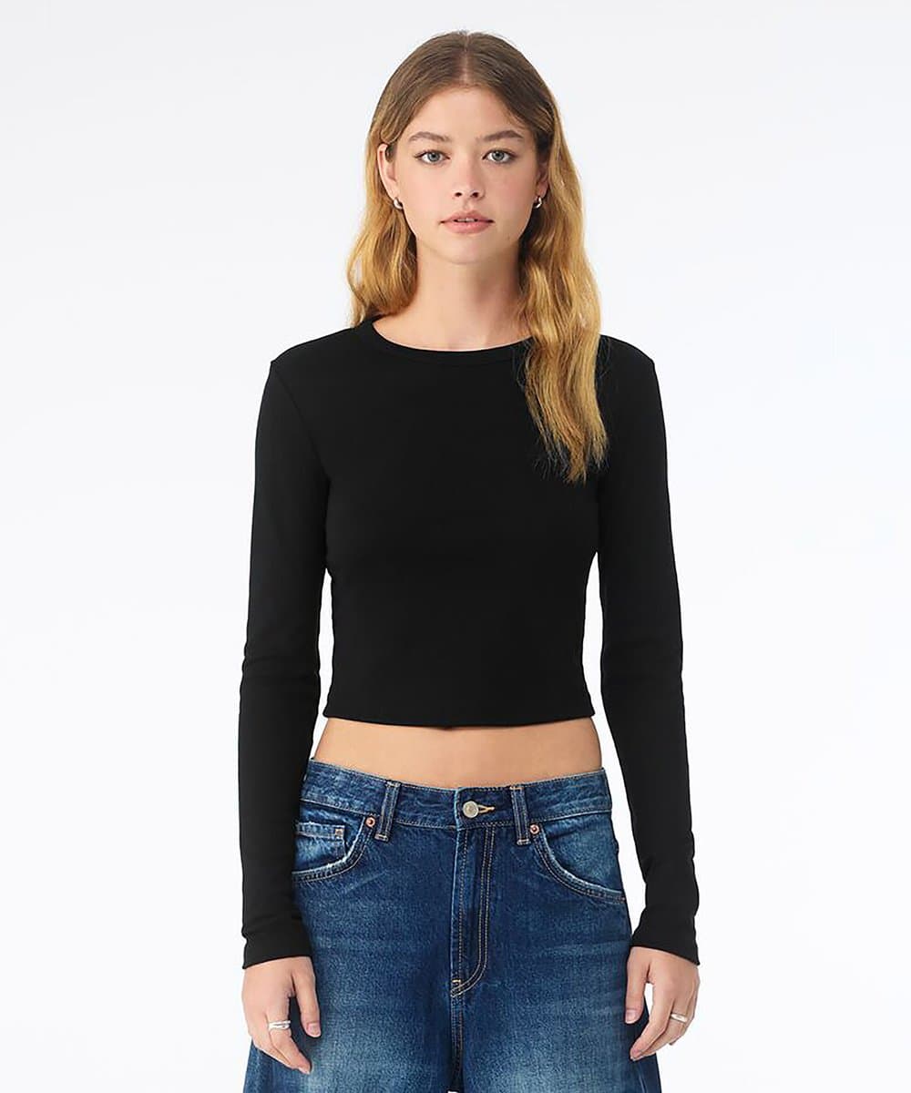 Women’s micro rib long sleeve baby t-shirt