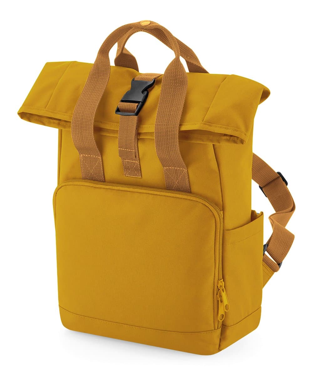 Recycled mini twin handle roll-top backpack 5