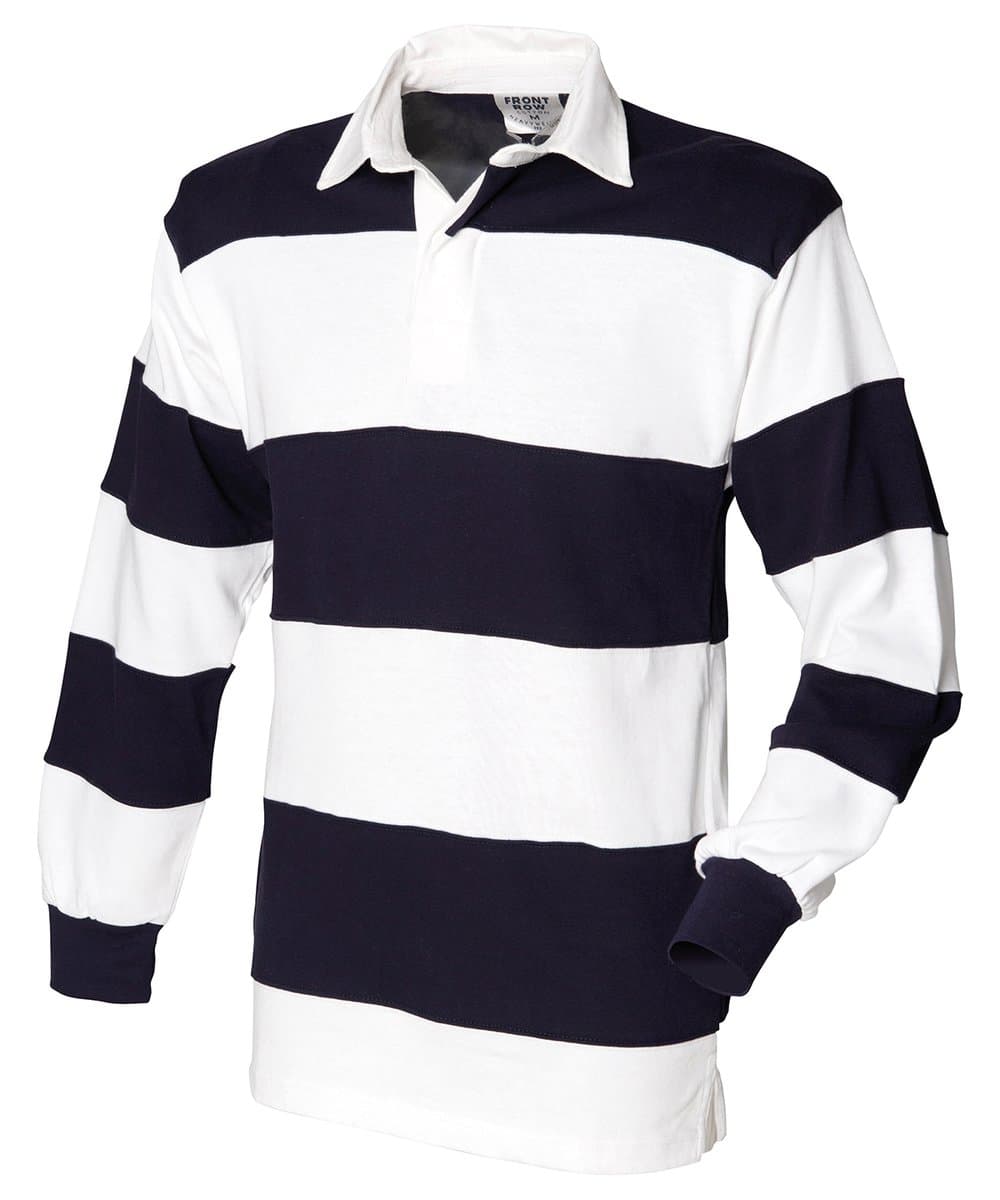 Sewn stripe long sleeve rugby shirt 4