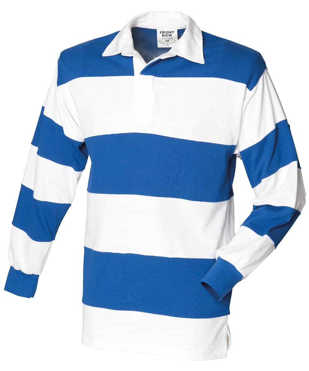 Sewn stripe long sleeve rugby shirt 5