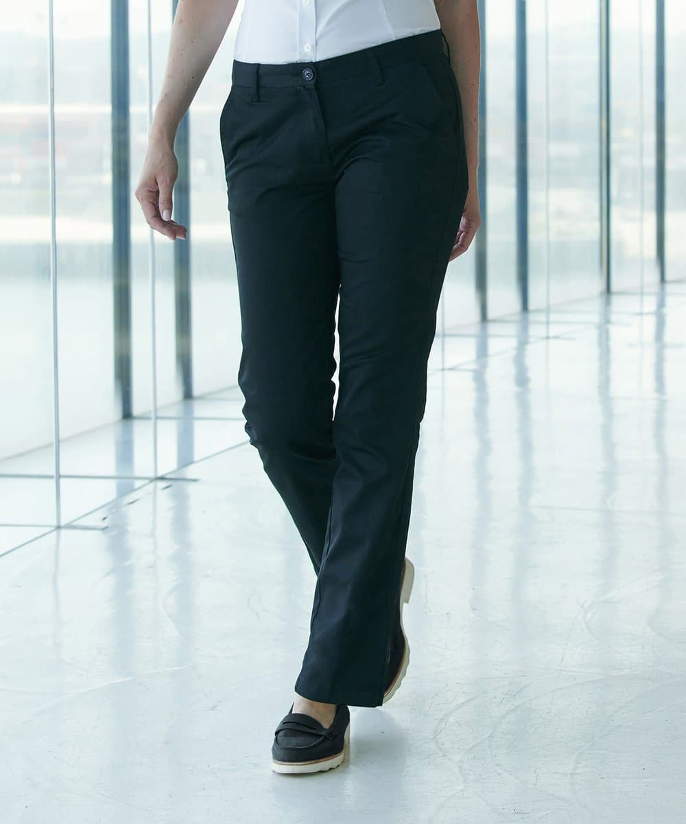 Women's 65/35 flat fronted chino trousers