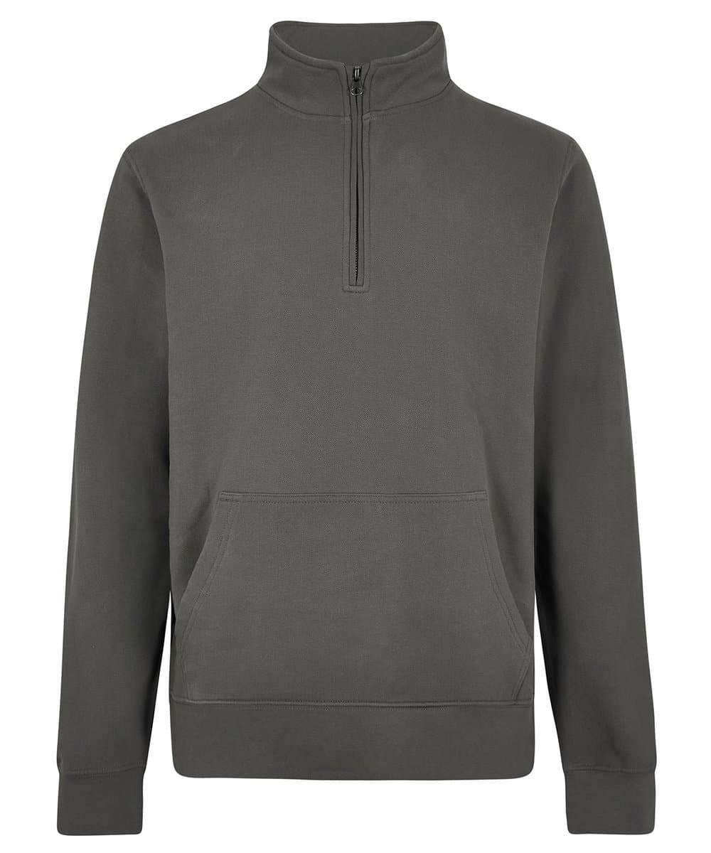 Regular fit 1/4-zip piqué sweatshirt 3