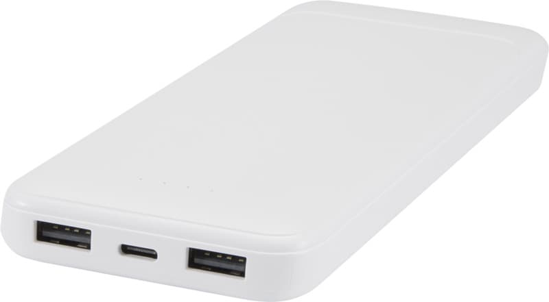 Adhil 10.000 mAh 10W recycled plastic power bank with 2 built-in cables 4