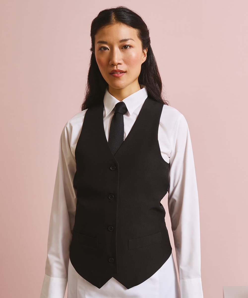Women's lined polyester waistcoat 1