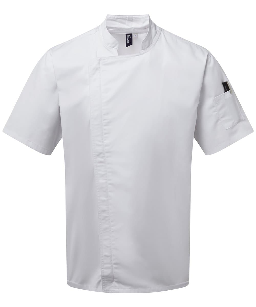 Chef's zip-close short sleeve jacket 4