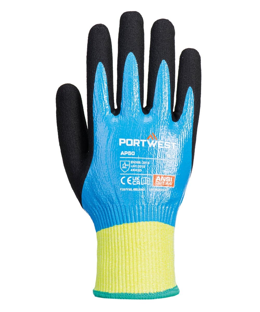 Cut D13 Nitrile aqua gloves (AP50) 2