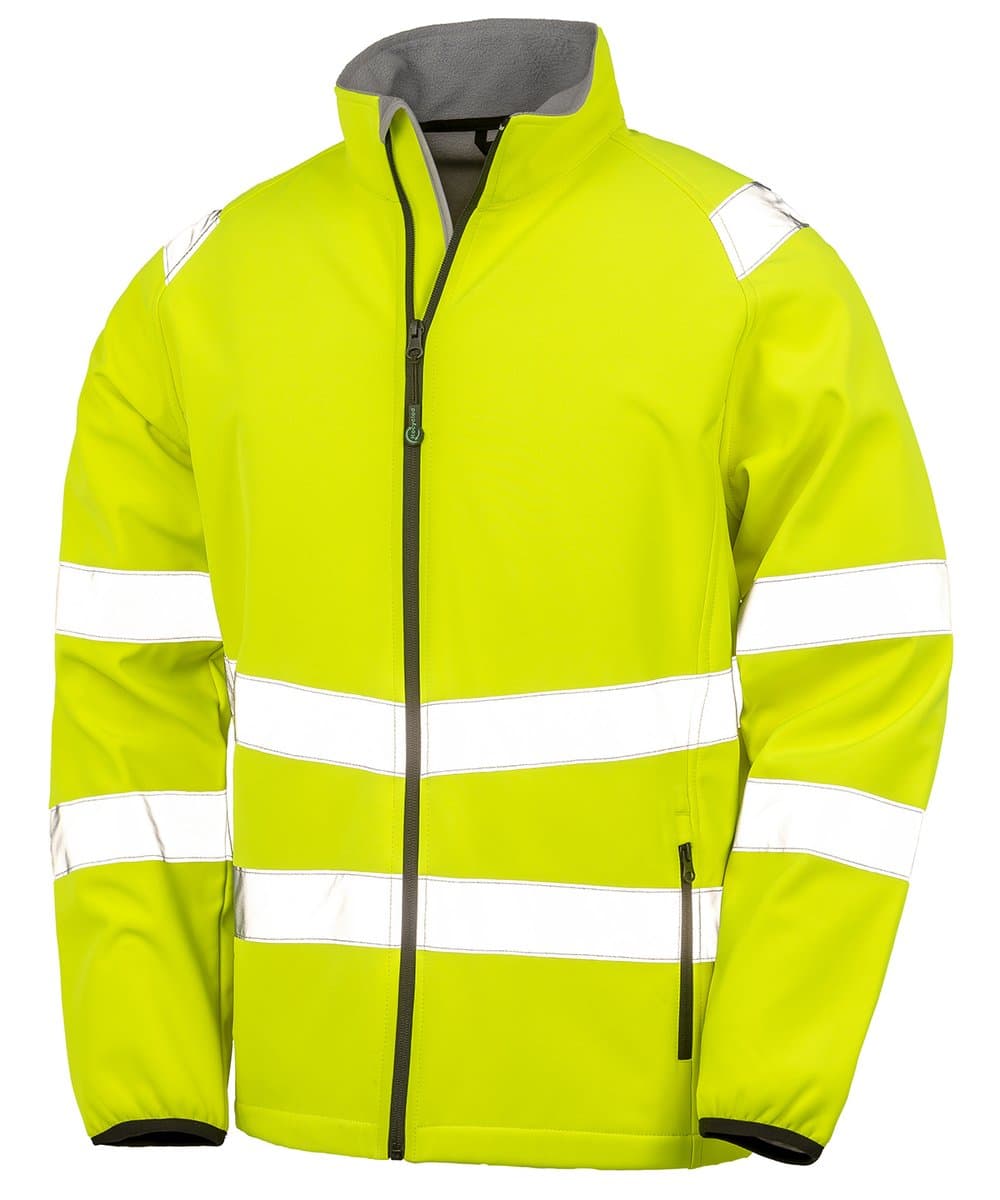 Recycled 2-layer printable safety softshell 3