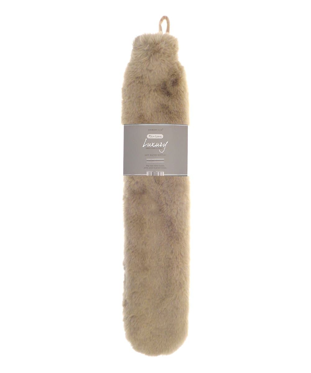 Super luxury faux fur long hot water bottle and cover 5