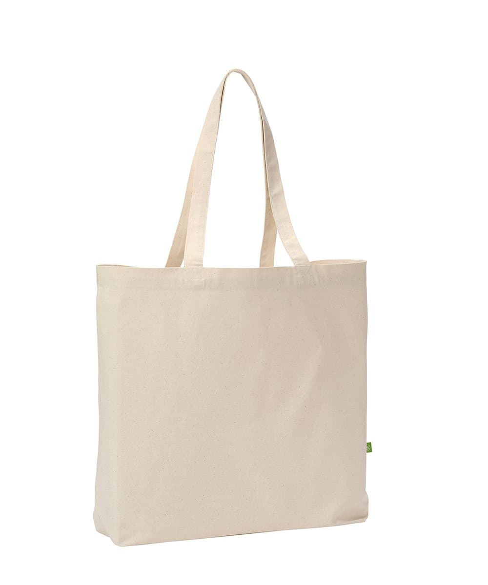 Organic canvas ‘flat base’ landscape shopper 3