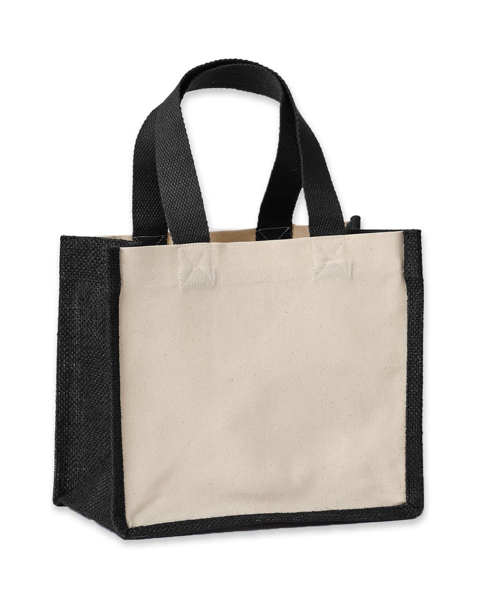 Jute canvas panel shopper 2