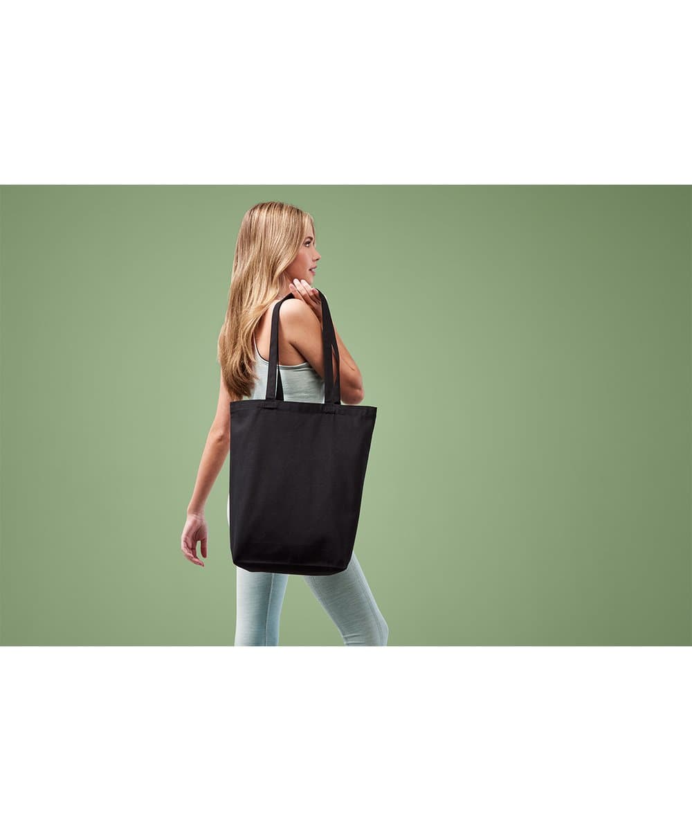 Recycled premium canvas ‘flat base’ shopper 1