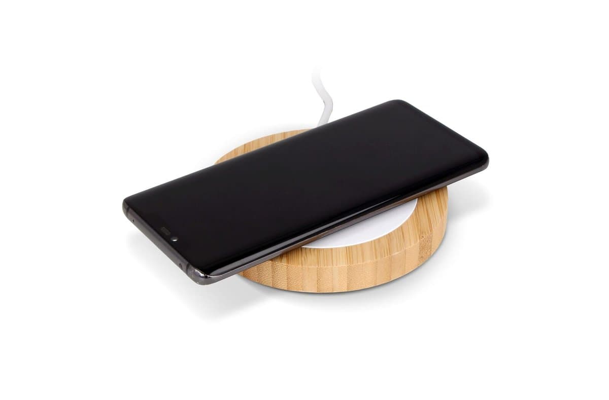 Wireless charger bamboo & RABS 15W 4