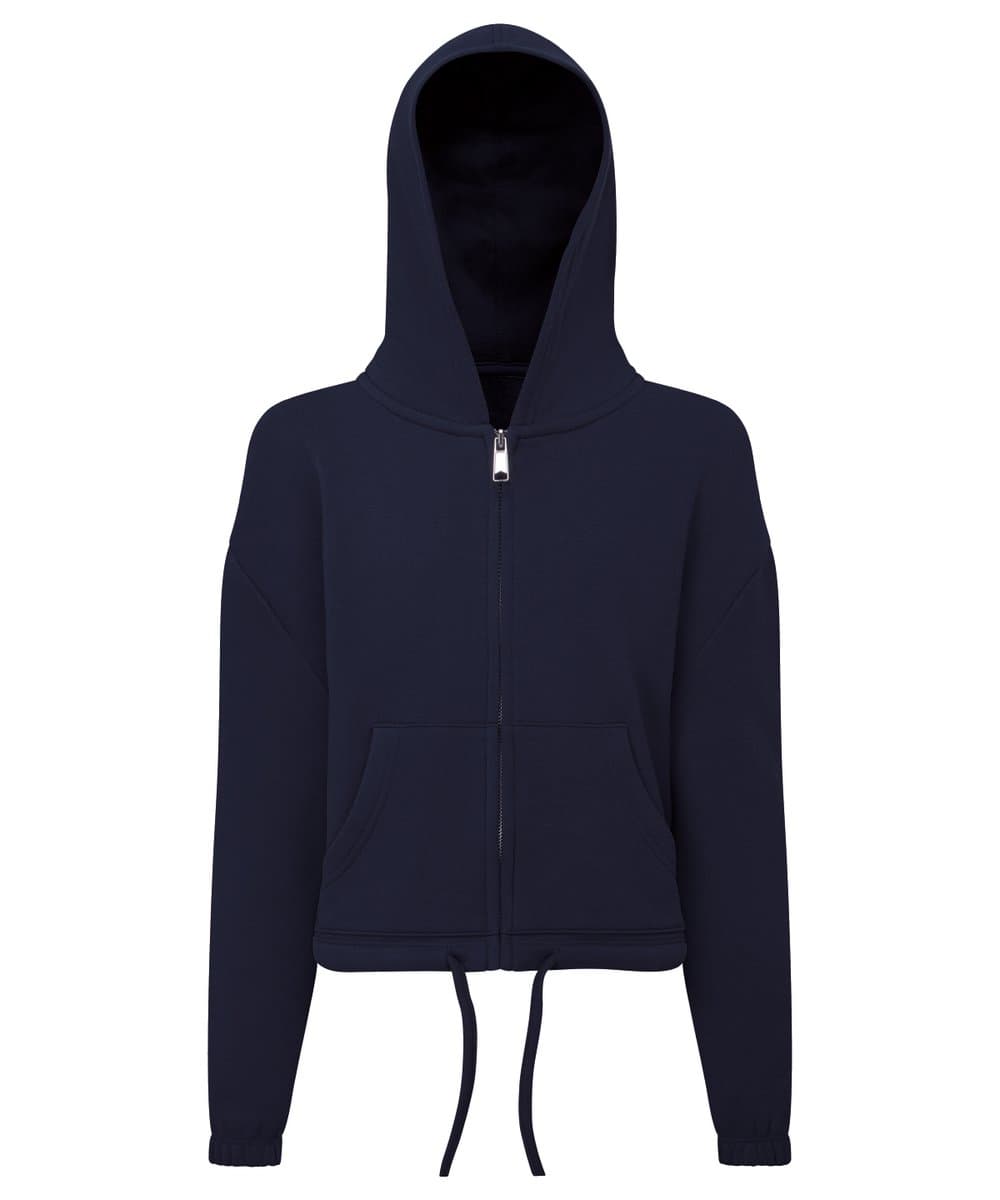 Kids TriDri® recycled cropped oversize full-zip hoodie 5