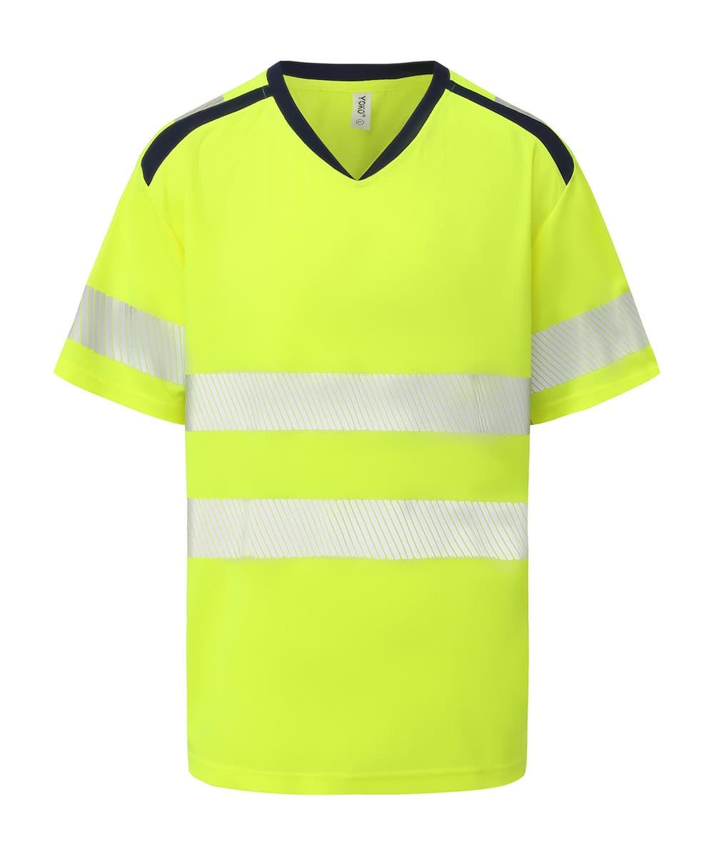 Hi-vis mandarin collar comfort trim t-shirt (HVJ430) 2