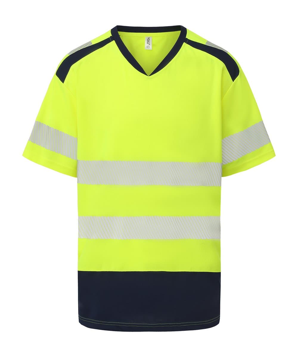 Hi-vis mandarin collar comfort trim t-shirt (HVJ430) 5