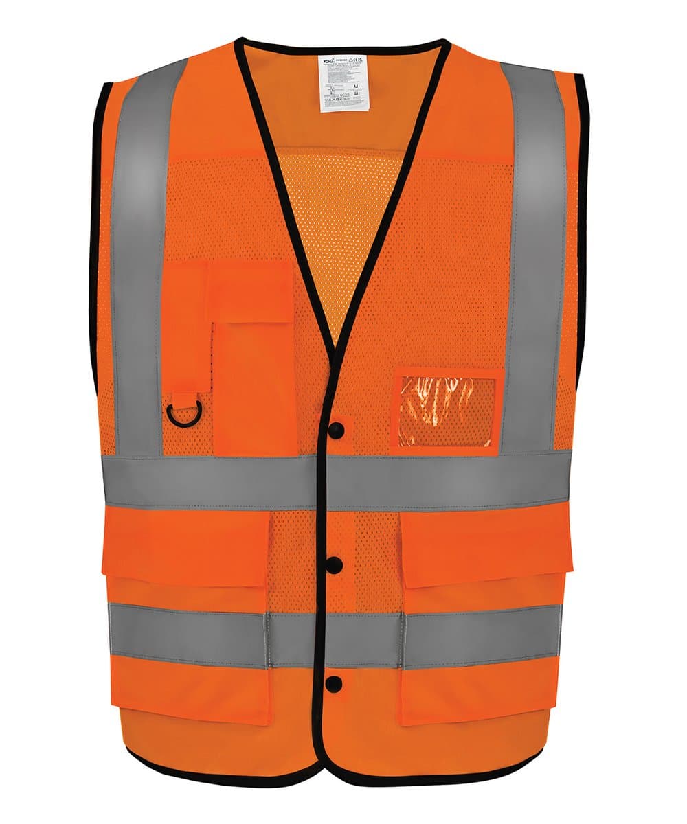 Hi-vis superior open mesh button waistcoat (HVW860) 3