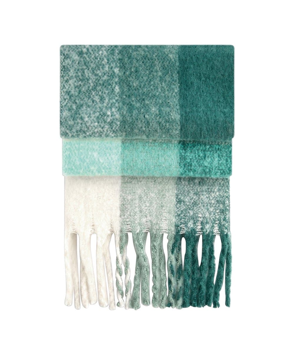 Fluffy check scarf 3