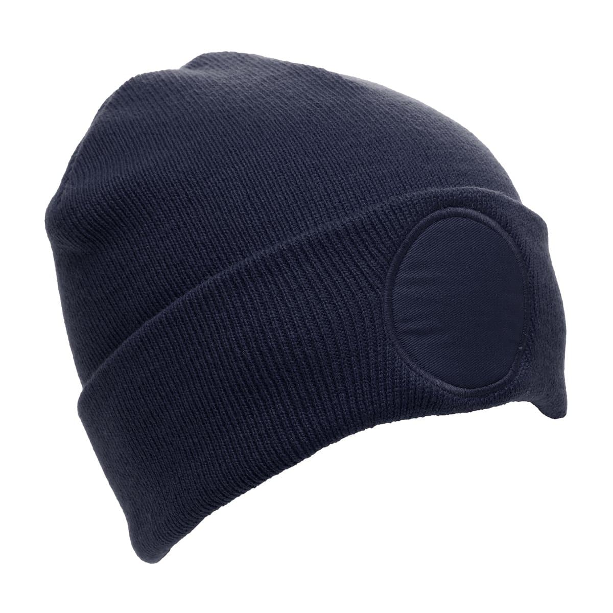 Circular Patched Beanie Hat 3