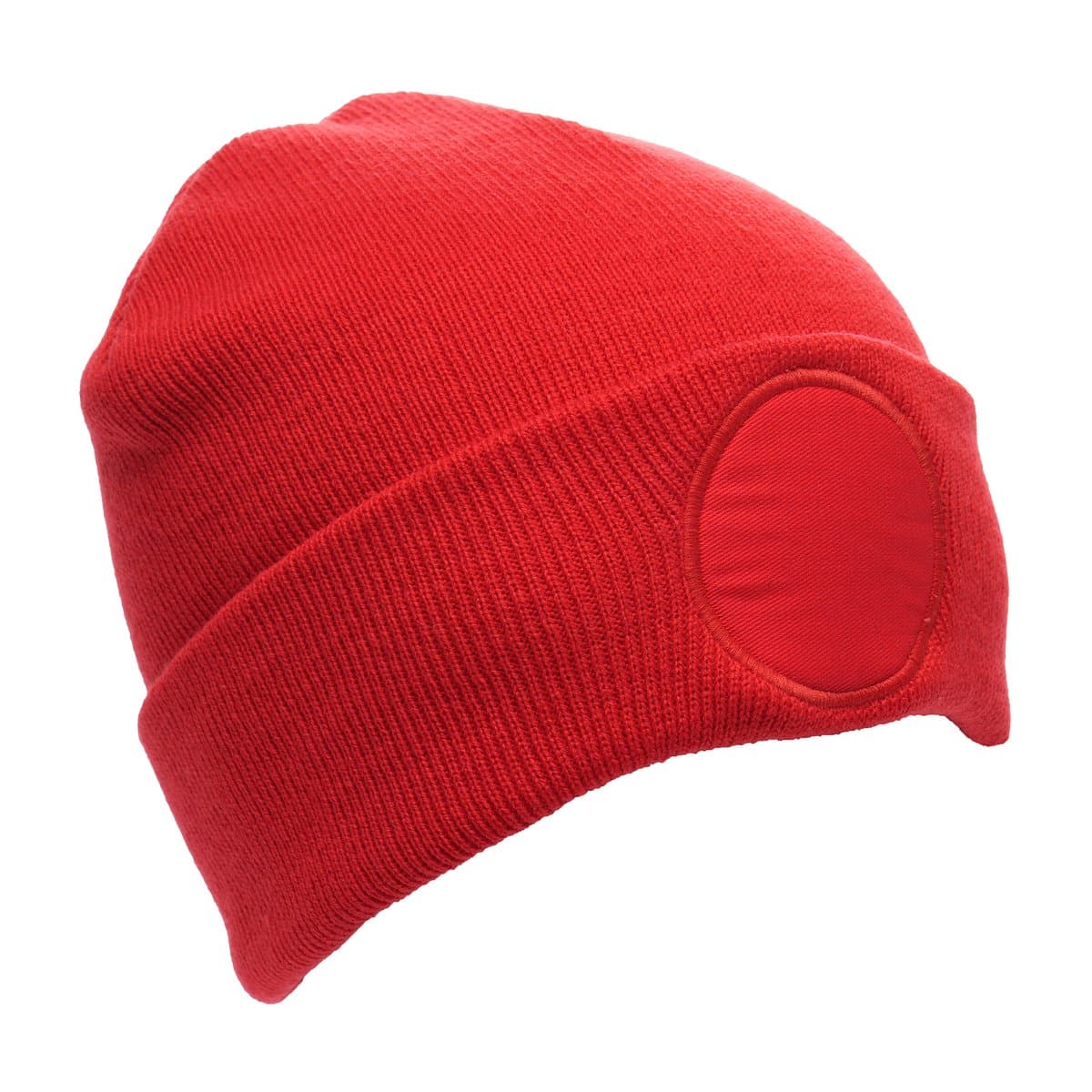 Circular Patched Beanie Hat 4