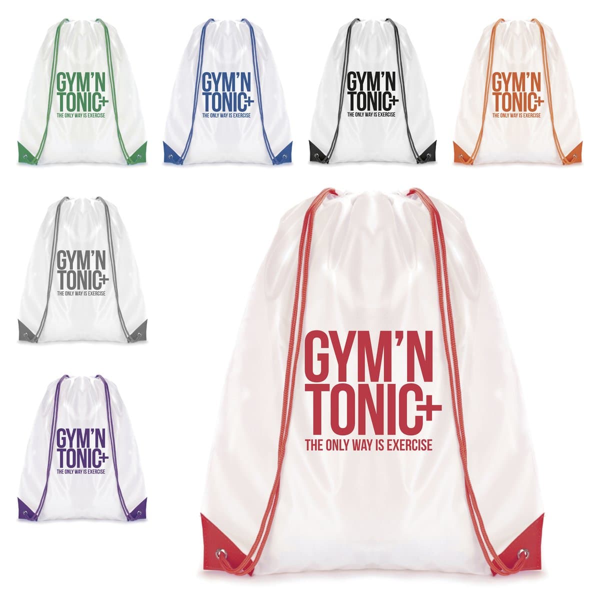 White Coloured Trim Pegasus Drawstring Bag 2