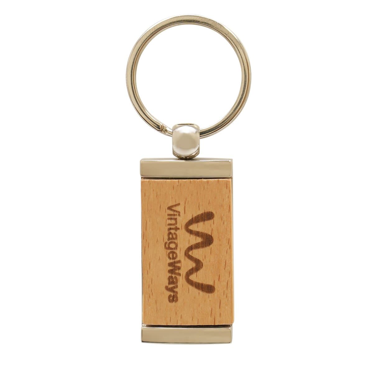 Bambley Bamboo And Metal Keyring 2