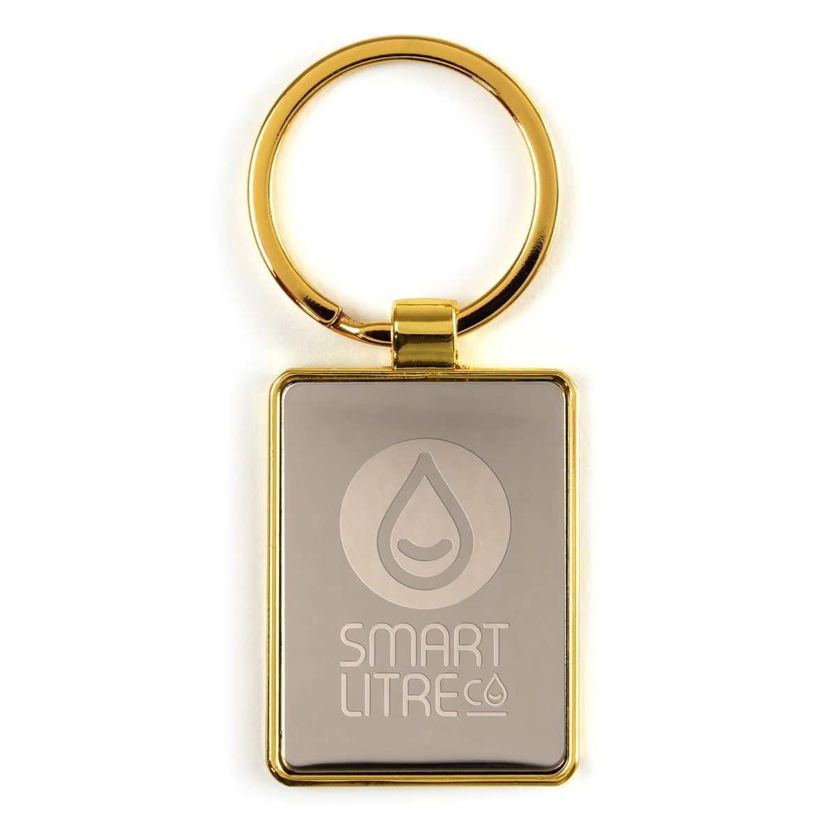 Rectangular Gold Keyring 2