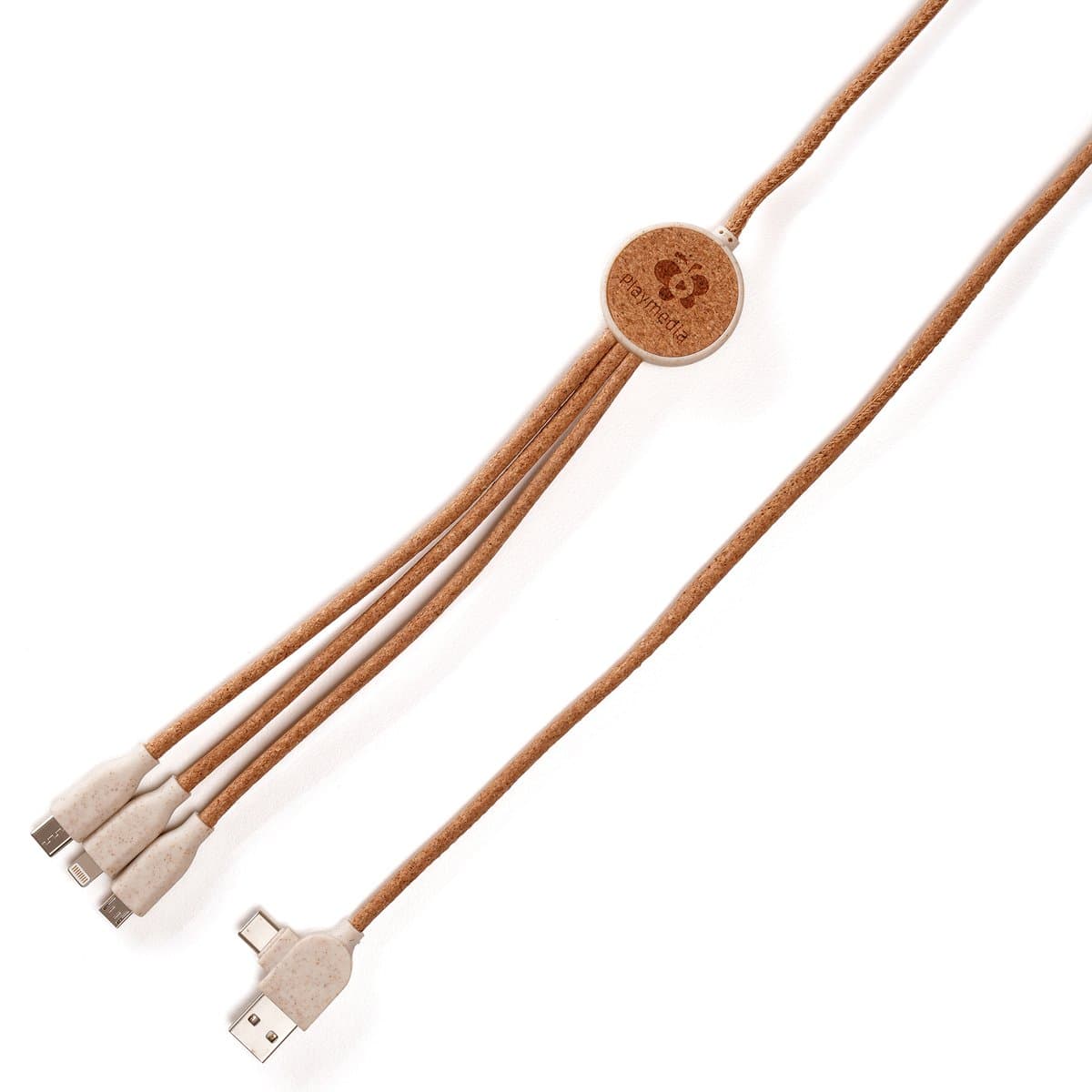 USB-C 3 In 1 Cork Charging Cable 2