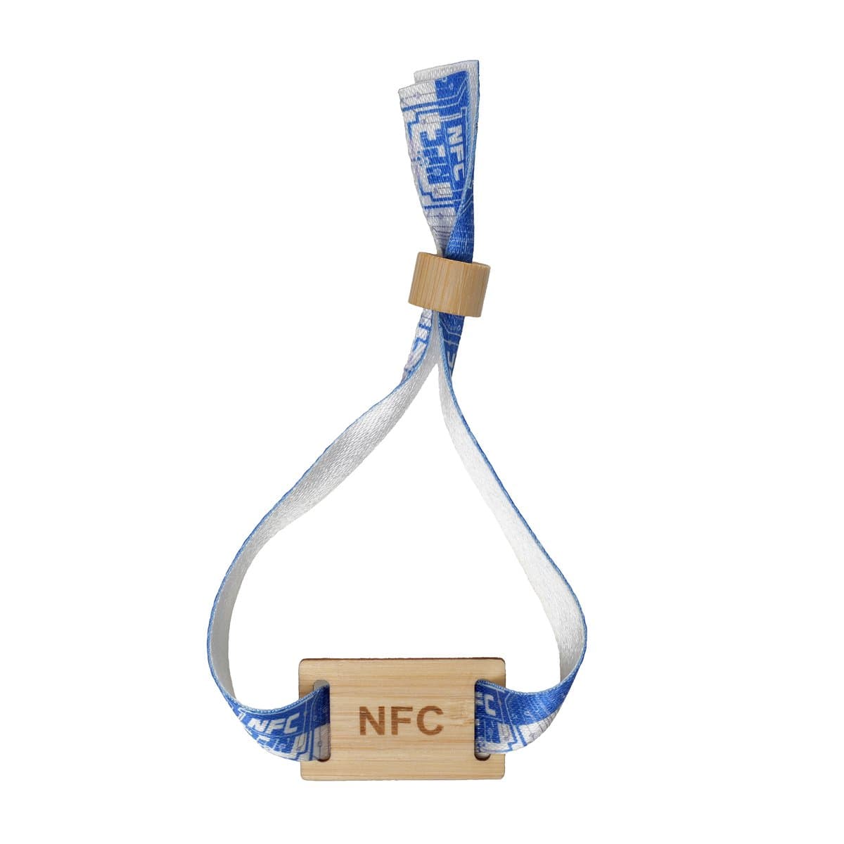 RPET Bamboo NFC Wristbands With Wooden Bead 2
